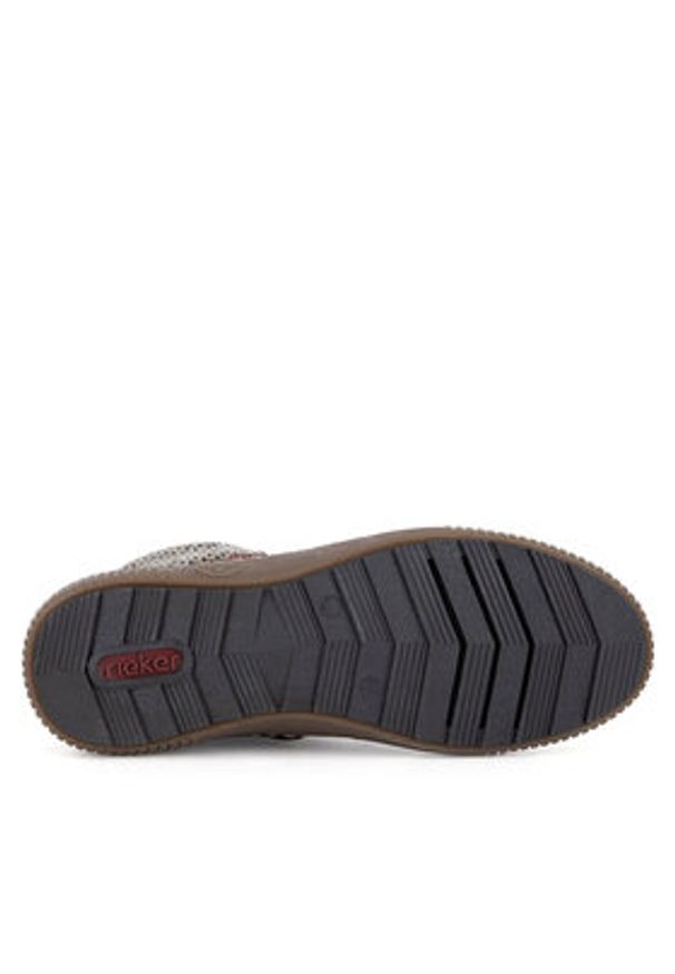 Rieker Botki Z6620-33 Czerwony. Kolor: czerwony. Materiał: skóra