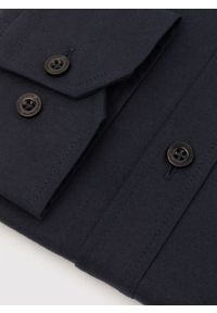 Pako Lorente - PAKO LORENTE – Granatowa gładka koszula męska. Okazja: na wesele, na ślub cywilny. Kolor: czerwony, niebieski. Materiał: bawełna, elastan. Wzór: gładki. Styl: elegancki #5