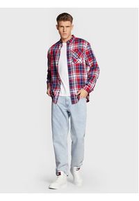 Tommy Jeans Koszula DM0DM15404 Czerwony Relaxed Fit. Kolor: czerwony. Materiał: syntetyk, wiskoza #5