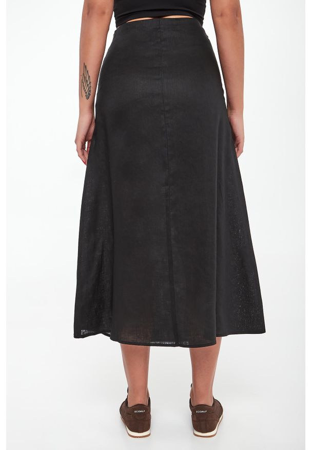 Ecoalf - Spódnica lniana midi Beth ECOALF. Materiał: len