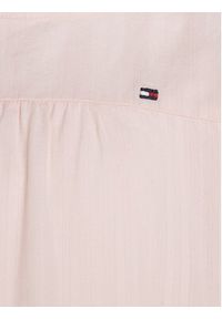 TOMMY HILFIGER - Tommy Hilfiger Sukienka codzienna Global Stripe Tape Detal KG0KG07347 D Różowy Regular Fit. Okazja: na co dzień. Kolor: różowy. Materiał: bawełna. Typ sukienki: proste. Styl: casual #2