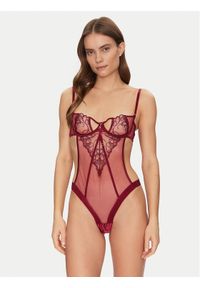 Hunkemöller Body Scarlett 301036 Bordowy. Kolor: czerwony. Materiał: syntetyk