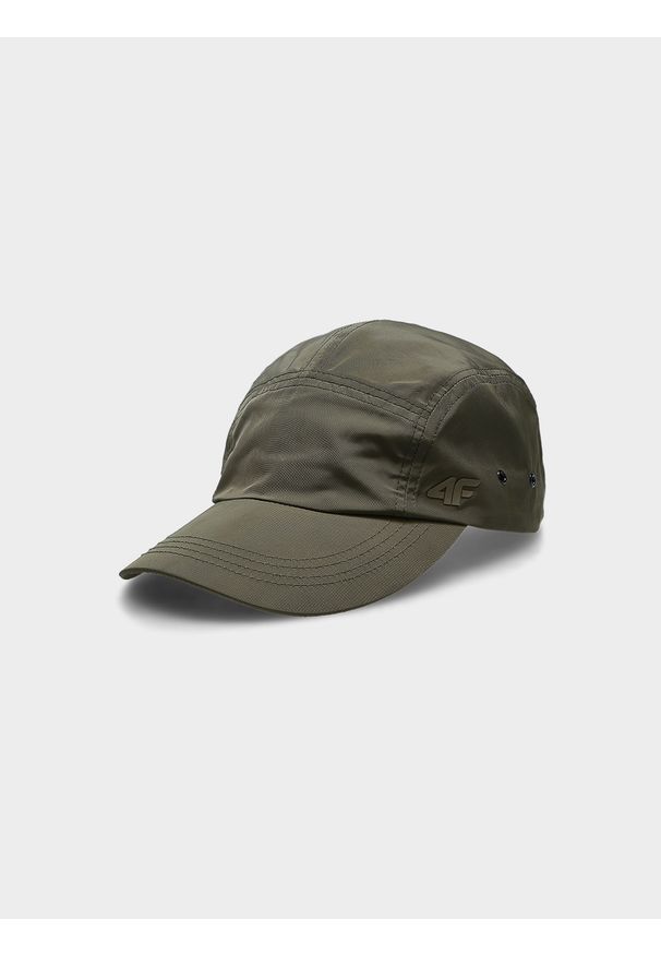 4f - Czapka z daszkiem strapback męska. Kolor: oliwkowy, brązowy, wielokolorowy