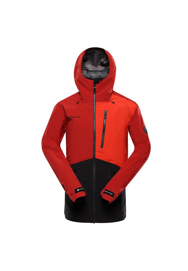 ALPINE PRO - Kurtka trekkingowa męska Alpine Pro Zarr wodoodporna. Kolor: czerwony. Sport: turystyka piesza
