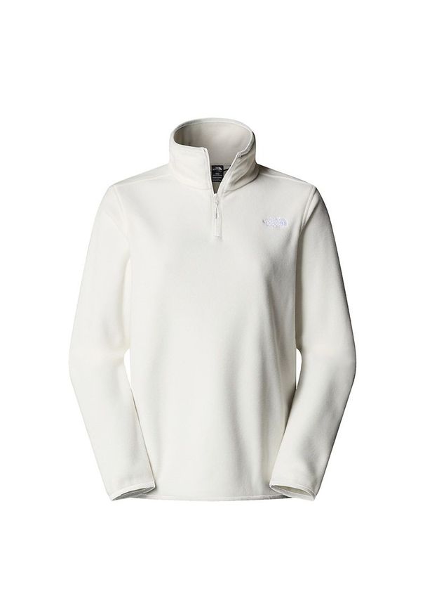 Bluza damska The North Face Glacier 1/4 Zip Fleece 0A8D2JQLI1 - biała. Kolor: biały. Materiał: dzianina, polar, poliester. Styl: klasyczny. Sport: narciarstwo