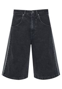 Adidas - adidas Szorty jeansowe adicolor Denim Firebird JC6719 Czarny Loose Fit. Kolor: czarny. Materiał: bawełna