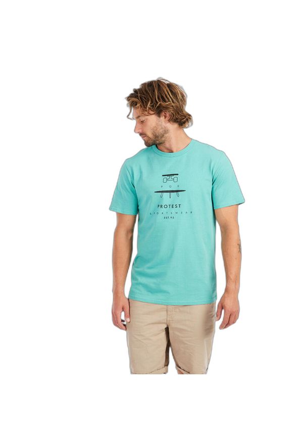 Koszulka Protest Andros. Kolor: zielony. Sport: turystyka piesza