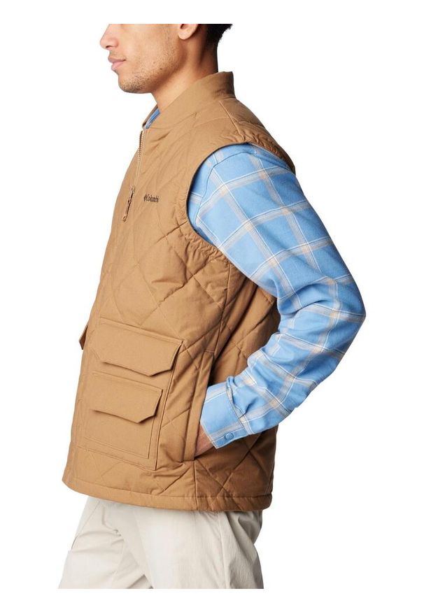 columbia - Kamizelka męska Columbia Rad Padded. Kolor: brązowy. Materiał: materiał