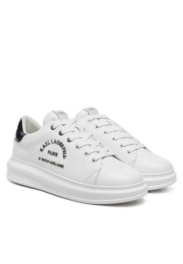 Karl Lagerfeld - KARL LAGERFELD Sneakersy Kapri KL52539K Biały. Kolor: biały. Materiał: skóra