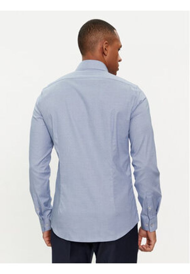 Calvin Klein Koszula K10K112305 Niebieski Slim Fit. Kolor: niebieski. Materiał: bawełna
