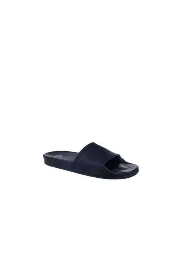 Klapki męskie Colmar Slipper Logo. Zapięcie: bez zapięcia. Kolor: niebieski. Materiał: materiał, syntetyk. Szerokość cholewki: normalna. Sport: turystyka piesza