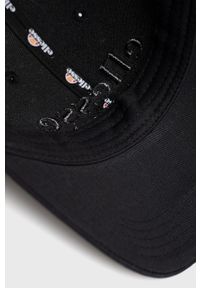 Ellesse czapka bawełniana kolor czarny z aplikacją. Kolor: czarny. Materiał: bawełna. Wzór: aplikacja #3