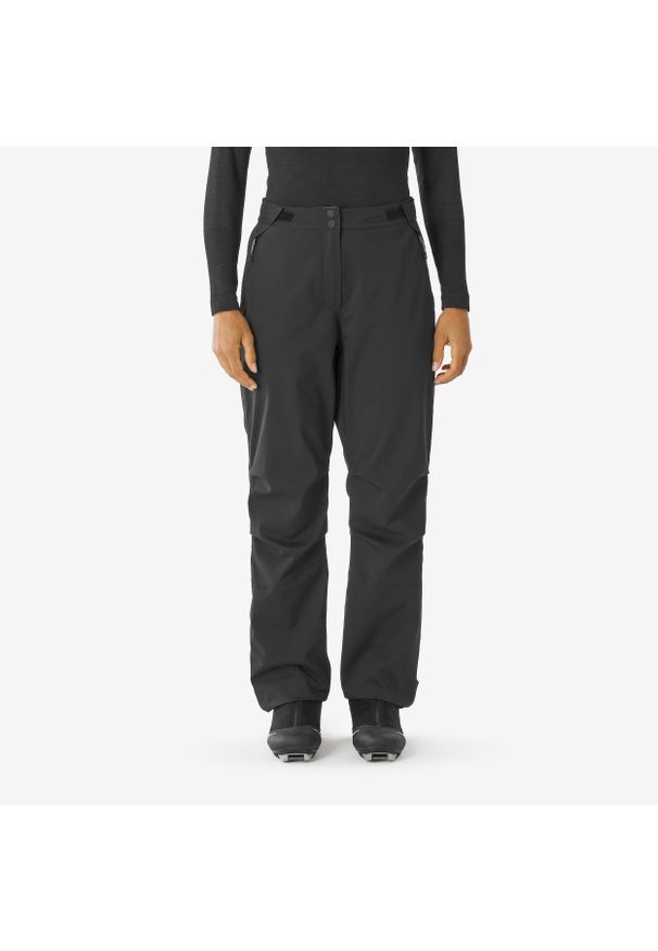 INOVIK - Spodnie do narciarstwa biegowego damskie Quechua 100 wierzchnie. Kolor: czarny. Materiał: poliamid, poliester, materiał. Sezon: zima. Sport: narciarstwo