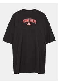 Tommy Jeans Curve T-Shirt Varsity DW0DW15689 Czarny Oversize. Kolor: czarny. Materiał: bawełna #1