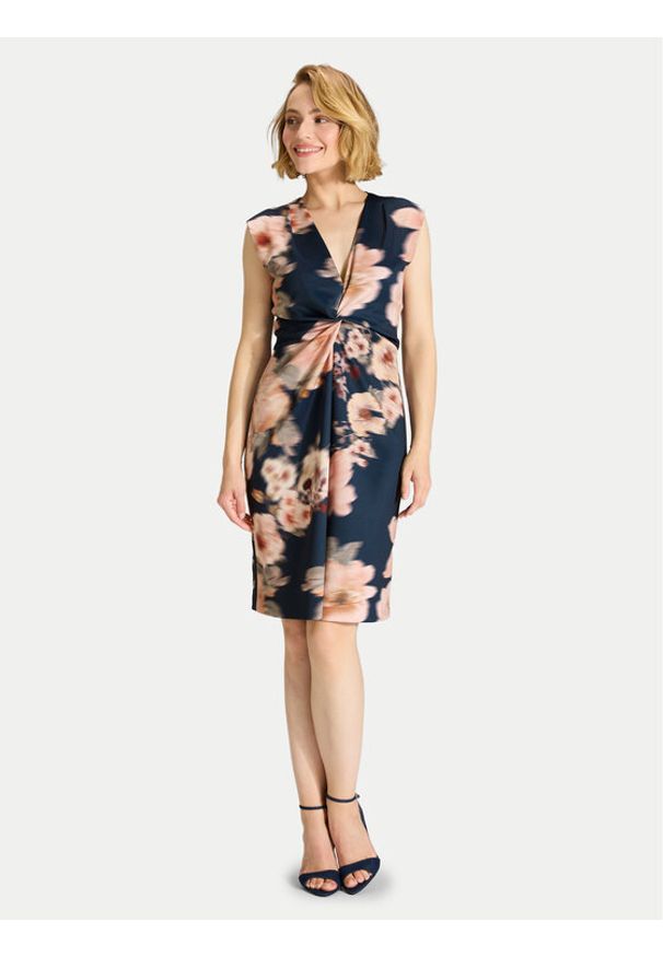 Swing Sukienka koktajlowa 5AK14700 Granatowy Regular Fit. Kolor: niebieski. Materiał: syntetyk. Styl: wizytowy