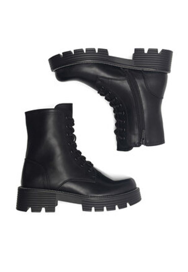 Jenny Fairy Trzewiki SONEQUA WS6119-07 Czarny. Kolor: czarny. Materiał: skóra