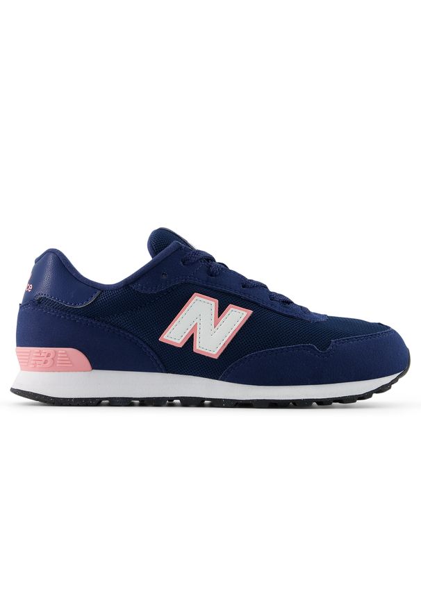 Buty dziecięce New Balance G5158OW – granatowe. Okazja: na co dzień, na uczelnię. Kolor: niebieski. Materiał: syntetyk, materiał. Szerokość cholewki: normalna
