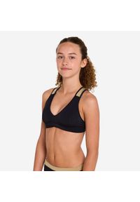 Góra kostiumu kąpielowego surfingowego dla dzieci Decathlon 900 Lily. Kolor: czarny #1