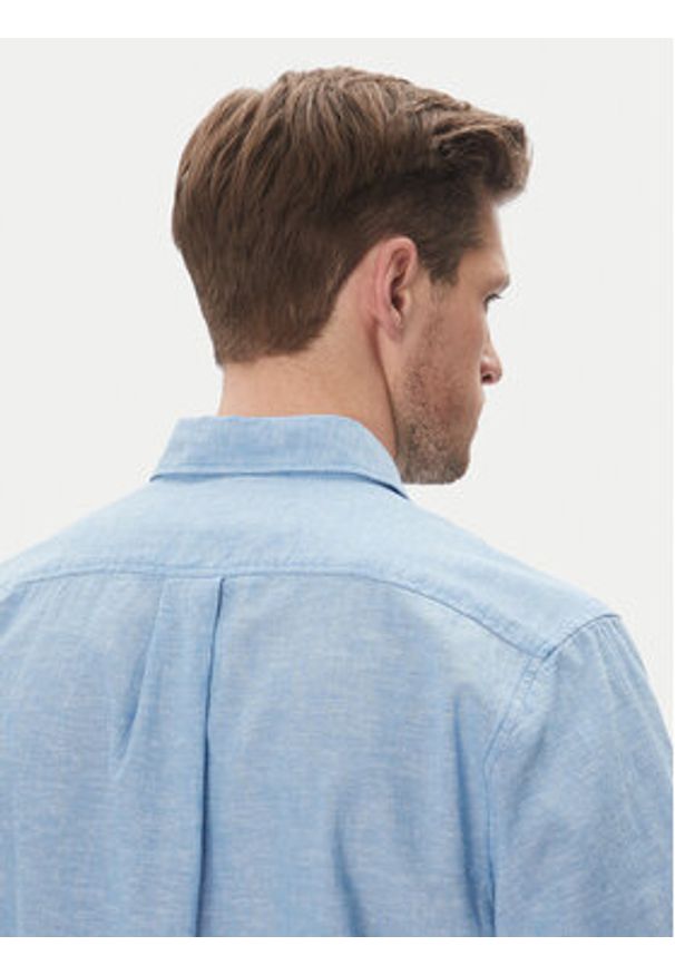 Wrangler Koszula 1 Pkt 112362731 Błękitny Regular Fit. Kolor: niebieski. Materiał: bawełna