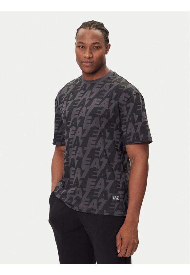 EA7 Emporio Armani T-Shirt 7M000980 AF10378 U8117 Szary Regular Fit. Kolor: szary. Materiał: bawełna