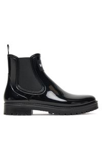 Hugo - HUGO Kalosze Tabita Rain Bootie 50498397 Czarny. Kolor: czarny