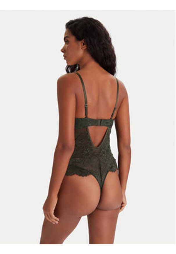 Hunkemöller Body Amara 302447 Zielony. Kolor: zielony. Materiał: syntetyk