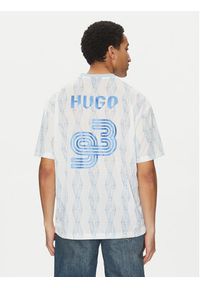 Hugo - HUGO T-Shirt Notbal 50536080 Biały Oversize. Kolor: biały. Materiał: syntetyk #2