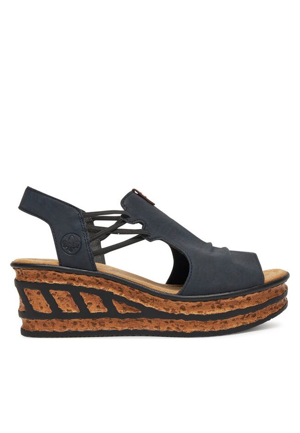 Sandały Rieker. Kolor: niebieski