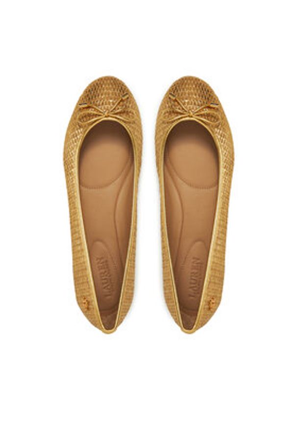 Lauren Ralph Lauren - LAUREN RALPH LAUREN Baleriny 802956767001 Złoty. Kolor: złoty. Materiał: skóra