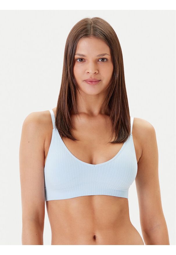 Hunkemöller Biustonosz top Dianne 302142 Błękitny. Kolor: niebieski. Materiał: syntetyk