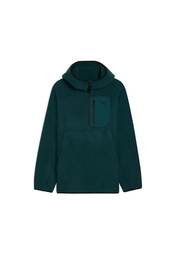 Bluza z kapturem z zamkiem 1/2 Puma Pumatech. Typ kołnierza: kaptur. Kolor: zielony