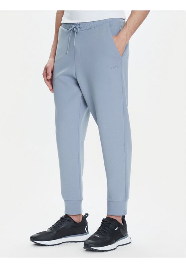 BOSS Spodnie dresowe Hadiko 50506141 Szary Regular Fit. Kolor: szary. Materiał: bawełna