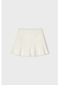 Mayoral spódnica dziecięca kolor beżowy mini rozkloszowana. Kolor: beżowy. Materiał: bawełna #3
