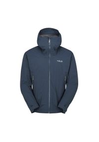 Kurtka przeciwdeszczowa męska Rab Downpour Light Jacket z kapturem. Typ kołnierza: kaptur. Kolor: niebieski
