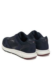 TOMMY HILFIGER - Tommy Hilfiger Sneakersy Outdoor Runner Mix FM0FM05574 Granatowy. Kolor: niebieski. Materiał: zamsz, skóra. Sport: outdoor #5