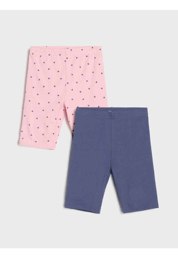 Sinsay - Krótkie legginsy 2 pack - wielobarwny. Długość: krótkie