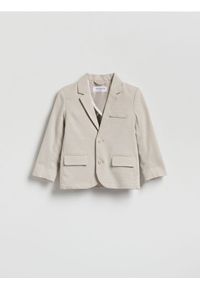 Reserved - Marynarka z dodatkiem wiskozy - beżowy. Kolor: beżowy. Materiał: wiskoza #1