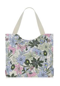 Ochnik - Torebka shopper w kolorowy kwiecisty wzór. Wzór: kolorowy