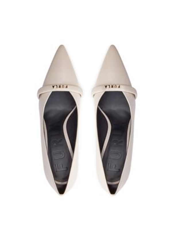 Furla Szpilki Core Decollete T.90 YG59FCD-X30000-1704S-10074100 Écru. Materiał: skóra. Obcas: na szpilce