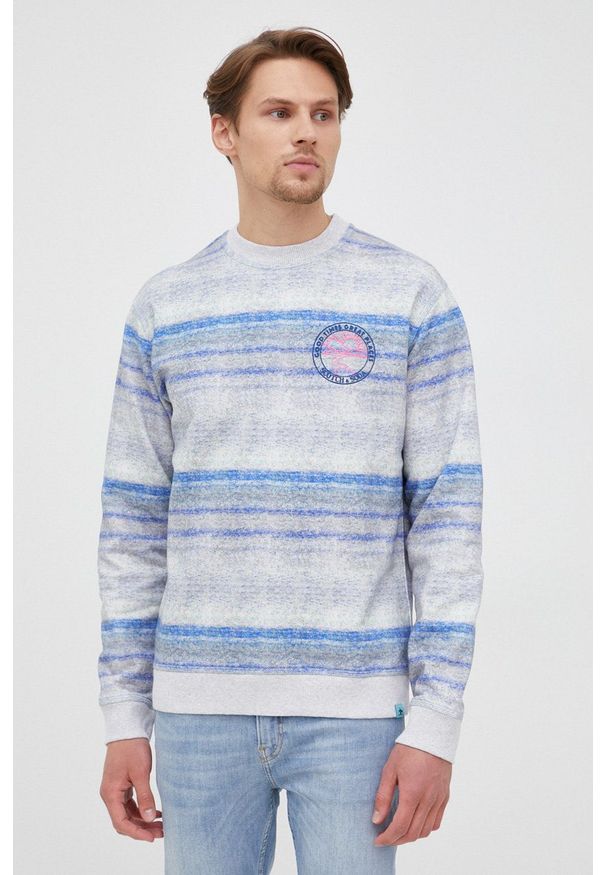 Scotch & Soda bluza bawełniana męska z nadrukiem. Kolor: niebieski. Materiał: bawełna. Wzór: nadruk