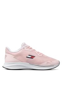 TOMMY HILFIGER - Tommy Hilfiger Sneakersy Ts Sleek 1 FC0FC00033 Różowy. Kolor: różowy. Materiał: materiał