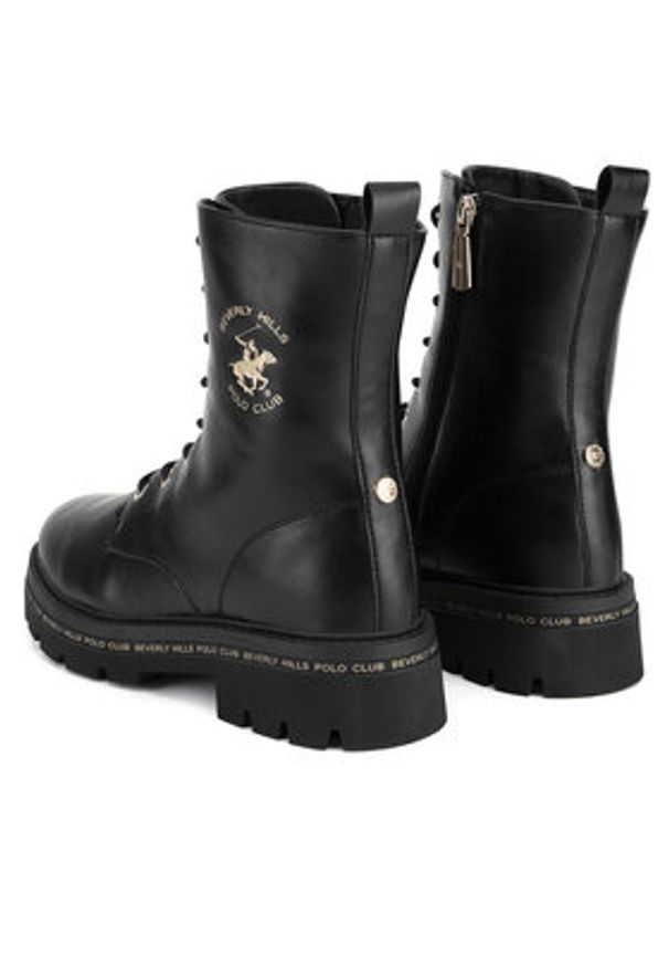 Beverly Hills Polo Club Trzewiki V12-729 Czarny. Kolor: czarny. Materiał: materiał