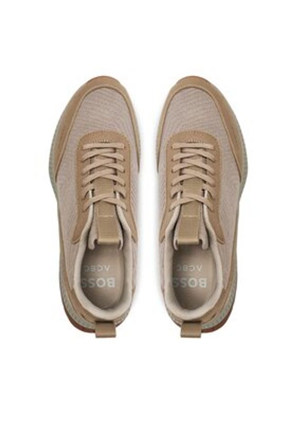 BOSS - Boss Sneakersy Ttnm Evo Runn Acbc 50517897 Beżowy. Kolor: beżowy. Materiał: materiał