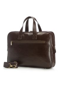 Wittchen - Męska torba na laptopa 15,6" skórzana vintage z licznymi kieszeniami. Kolor: brązowy. Materiał: skóra. Styl: vintage #3