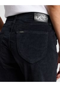 Lee - LEE DAMSKIE SPODNIE SZTRUKSOWE MARION STRAIGHT UNIONALL BLACK 112359984 L301016299. Materiał: sztruks #4