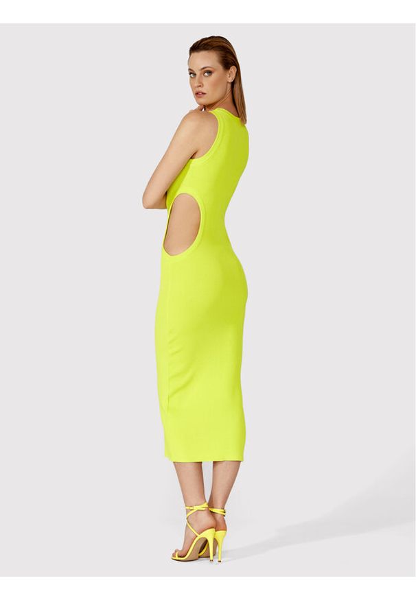 Simple Sukienka letnia SUD042 Zielony Slim Fit. Kolor: zielony. Materiał: syntetyk. Sezon: lato