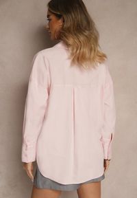 Renee - Różowa Casualowa Koszula z Bawełny Naliraella. Okazja: na co dzień. Kolor: różowy. Materiał: bawełna. Styl: casual #5