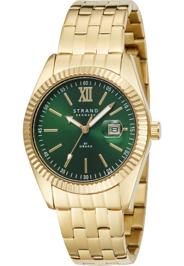 Zegarek Strand Zegarek męski Strand S721GDGESG-DM złoty. Kolor: złoty