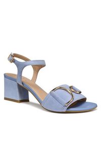 Geox Sandały D New Eraklia 50 D35RNB 00021 C4003 Niebieski. Kolor: niebieski. Materiał: zamsz, skóra