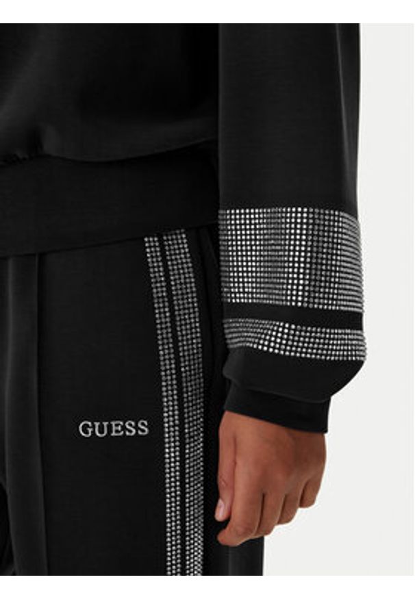 Guess Bluza V6RQ02 KCAY2 Czarny Regular Fit. Kolor: czarny. Materiał: syntetyk